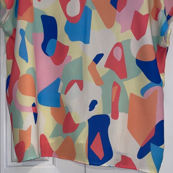 🌴🌴First Love Multicolor Abstract Women's Blouse (oversized) - Picture 5 of 6